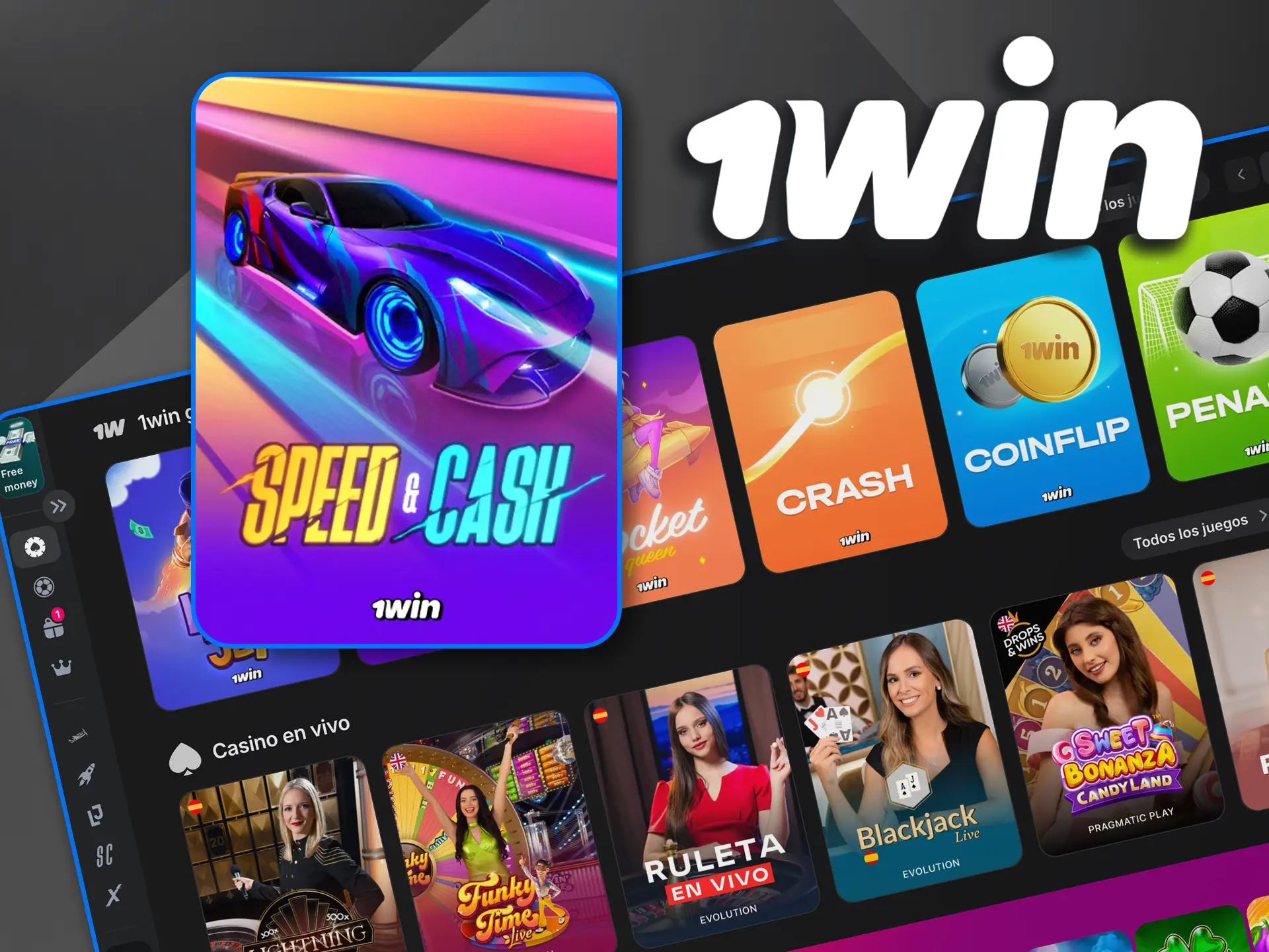 Juega Speed and Cash en 1win y vive la combinación perfecta de velocidad y premios.