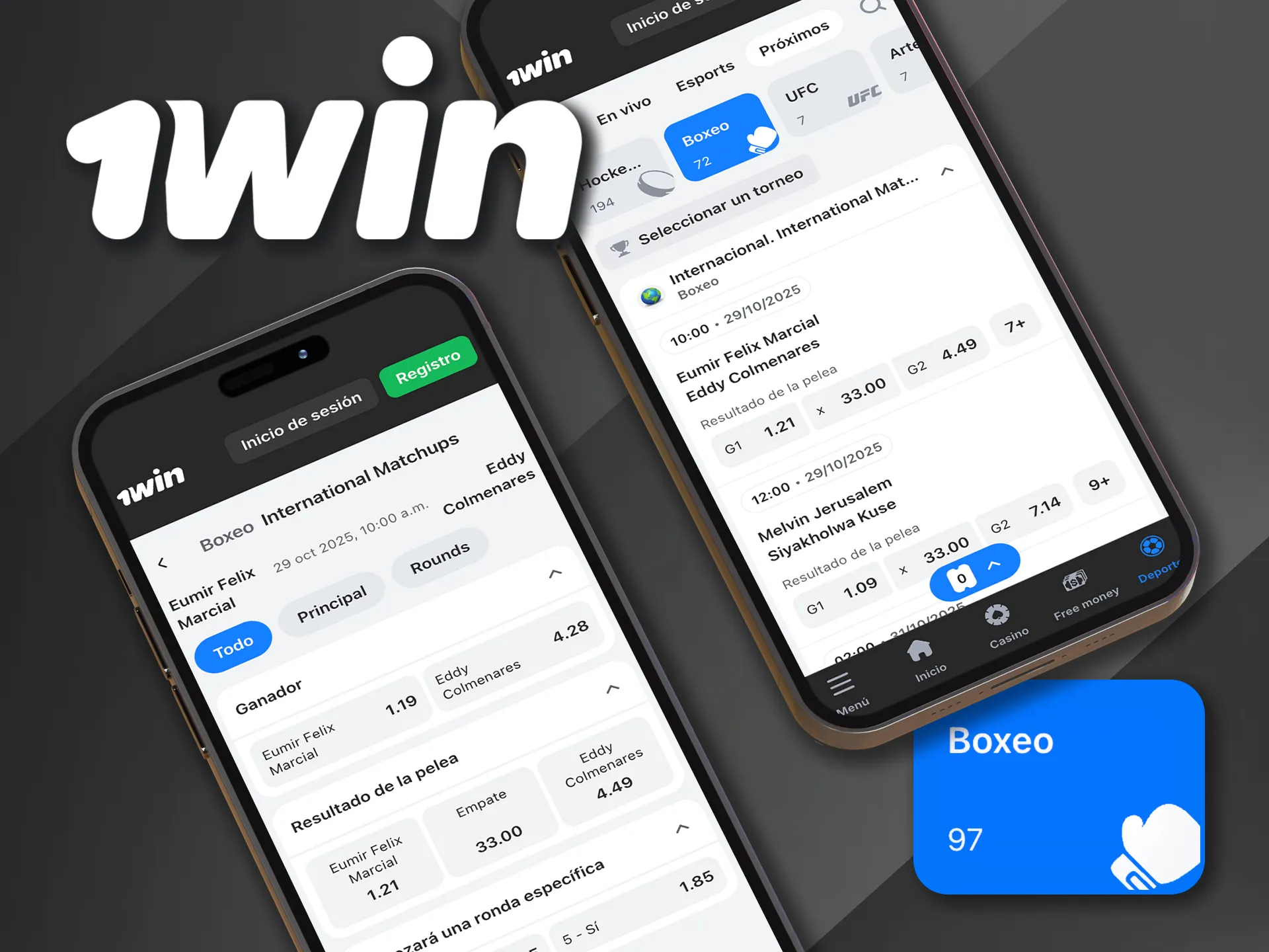 Apuesta en boxeo con 1win desde tu móvil y sigue cada combate.