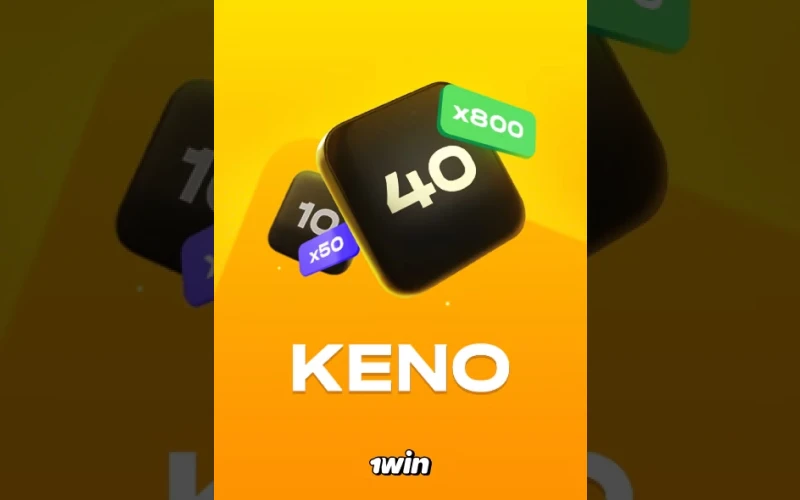 Elige tus números de la suerte en Keno en 1Win.