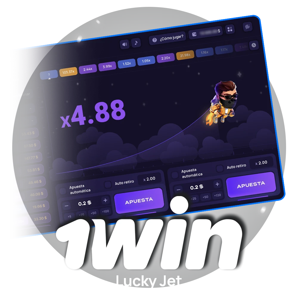 Juega Lucky Jet en 1win y gana con estilo.