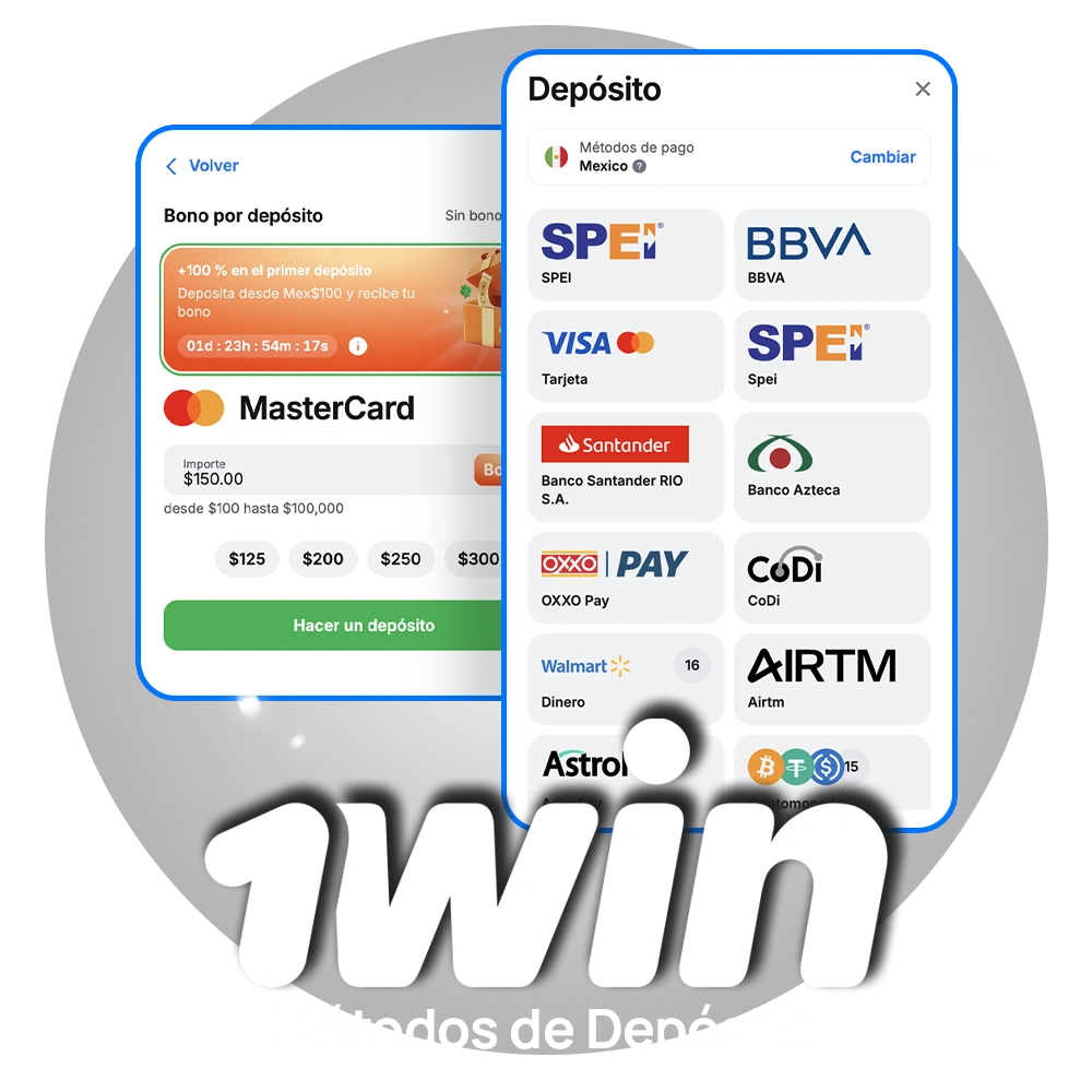Haz tu primer depósito en 1win y empieza a jugar.