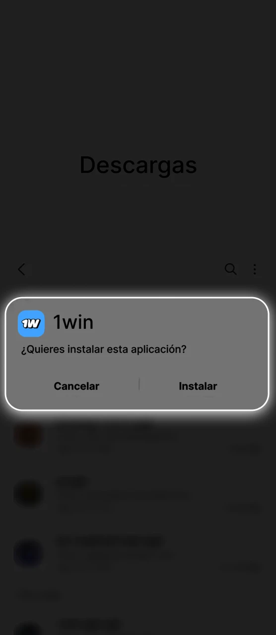 Instala 1Win en menos de un minuto desde el archivo descargado.