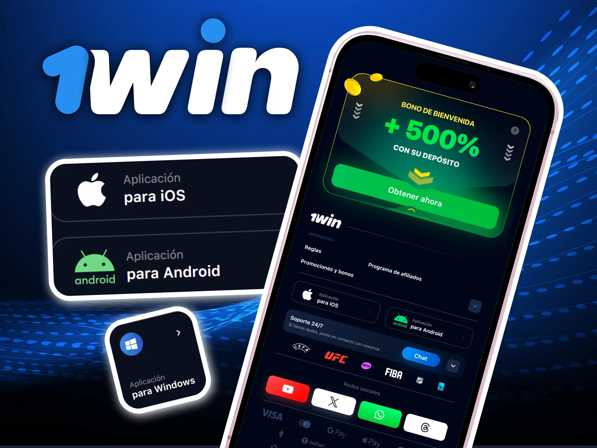 Descargar versiones antiguas de la app oficial 1Win no se recomienda por riesgos y funciones limitadas.