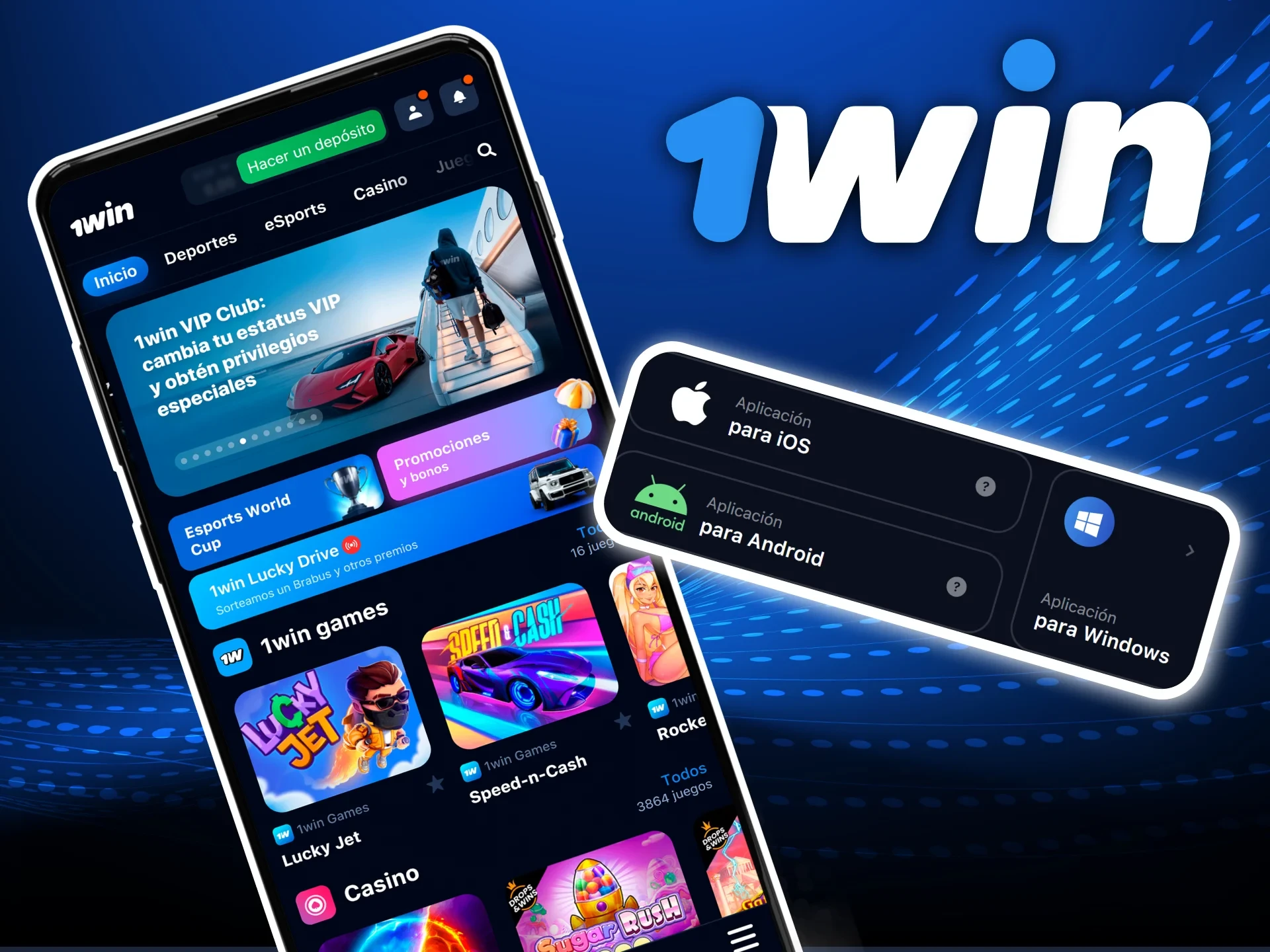Evita los mods y descarga solo la app oficial 1Win para garantizar seguridad y buen funcionamiento.