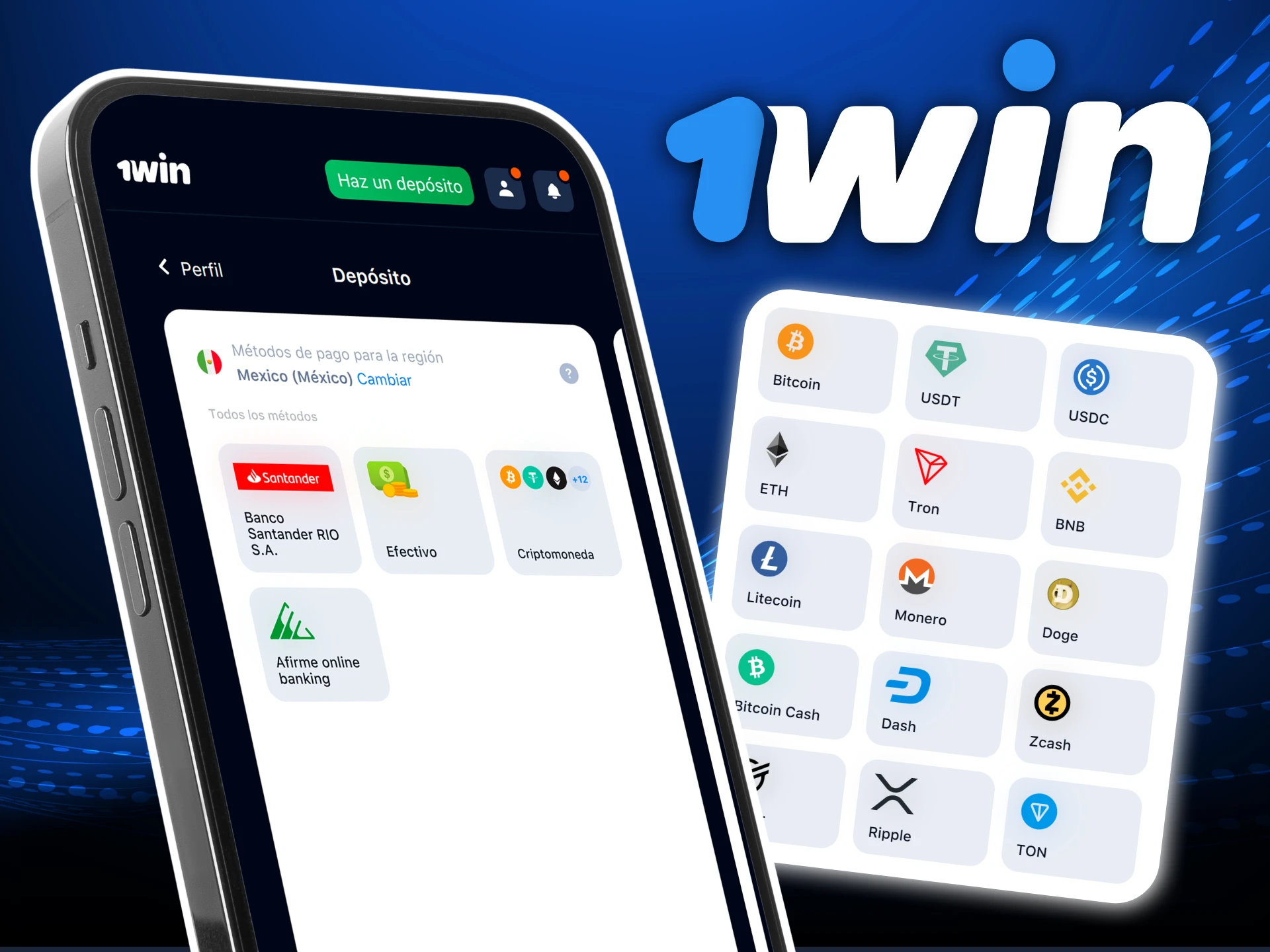La app oficial 1Win ofrece métodos de depósito y retiro locales rapidos y seguros para Mexico.