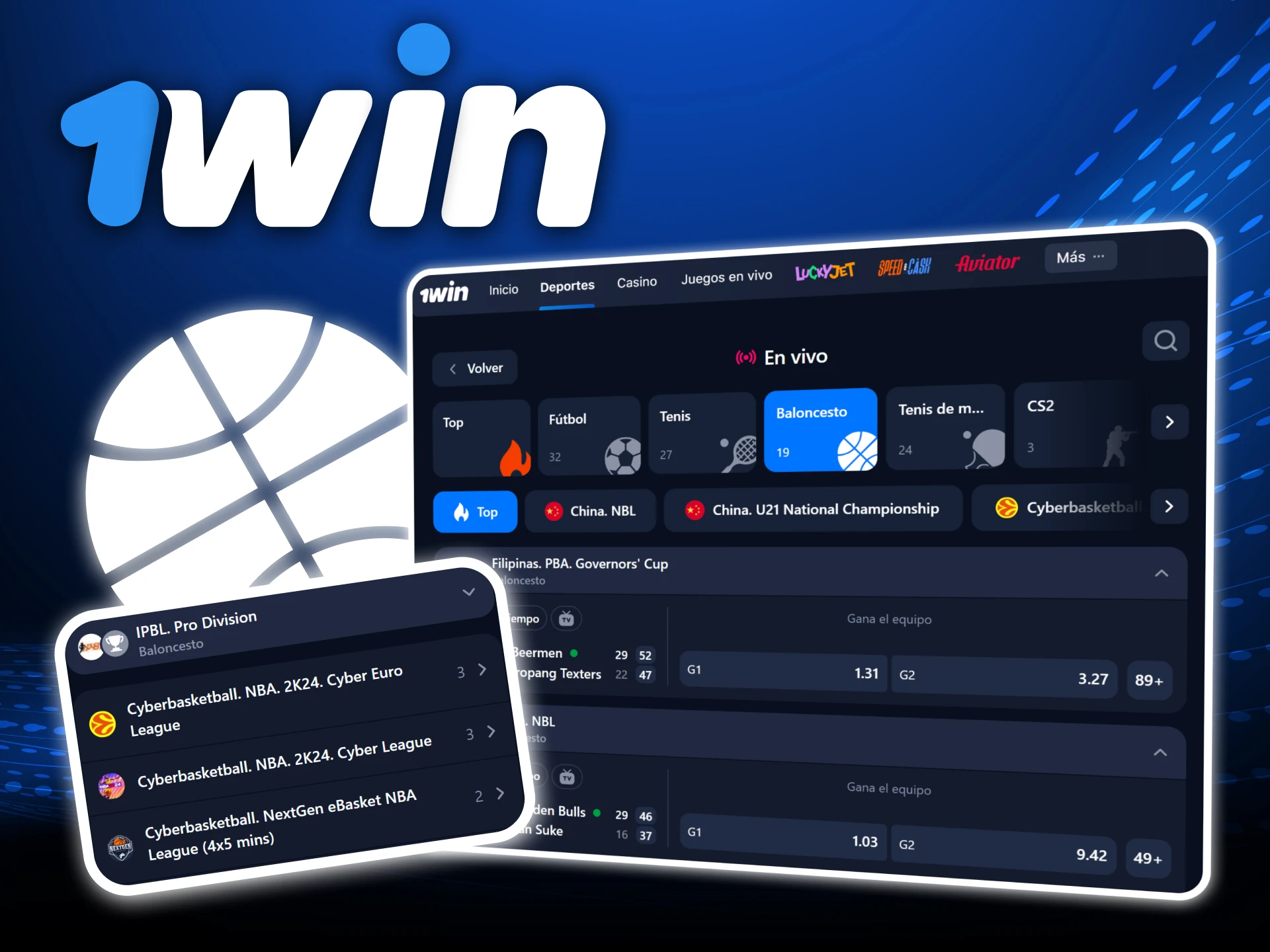 Disfruta las apuestas de baloncesto con mercados variados en el sitio oficial de 1Win casino.