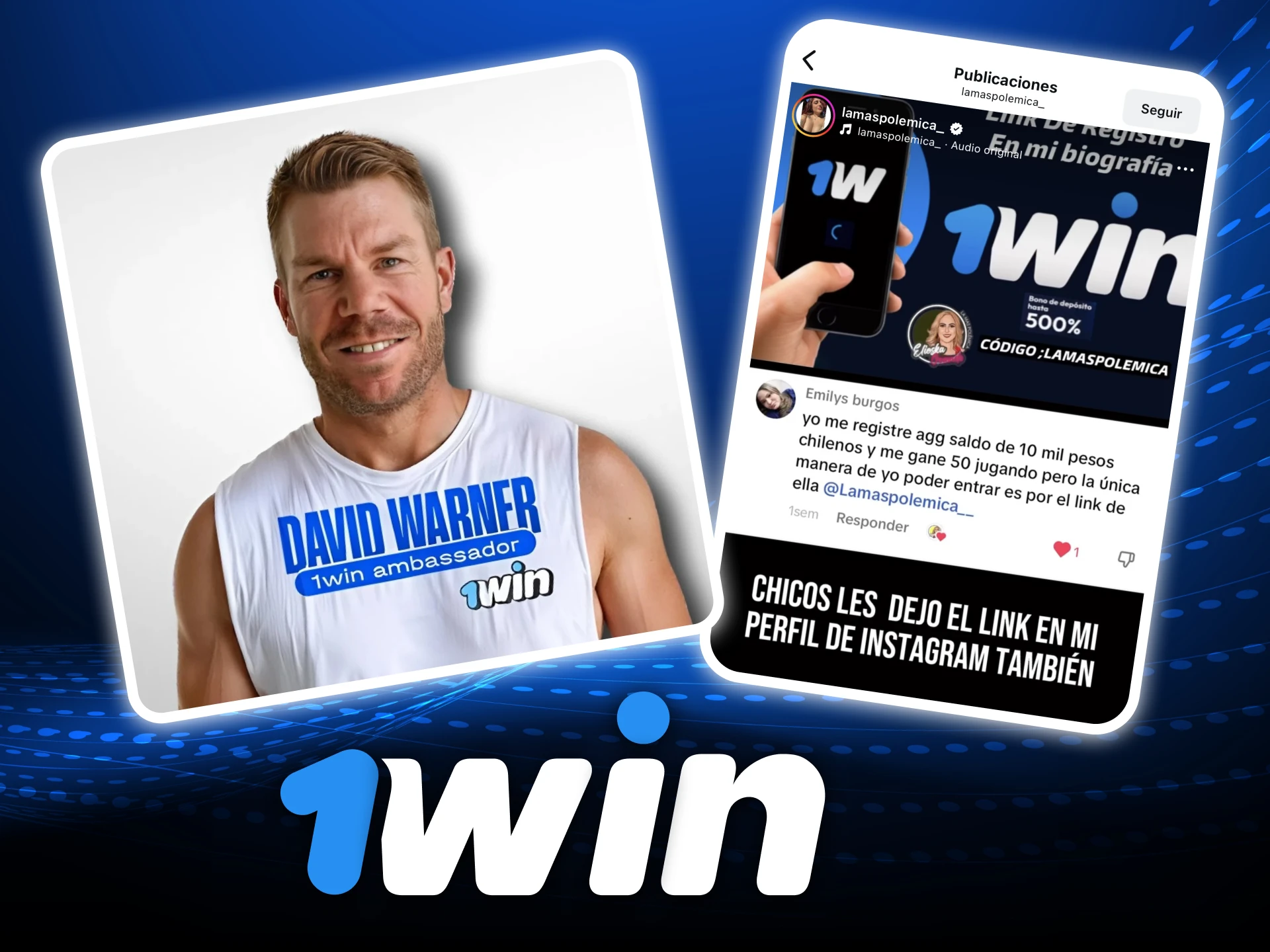 Conoce a los embajadores oficiales de 1Win que representan la marca en deportes y redes sociales.