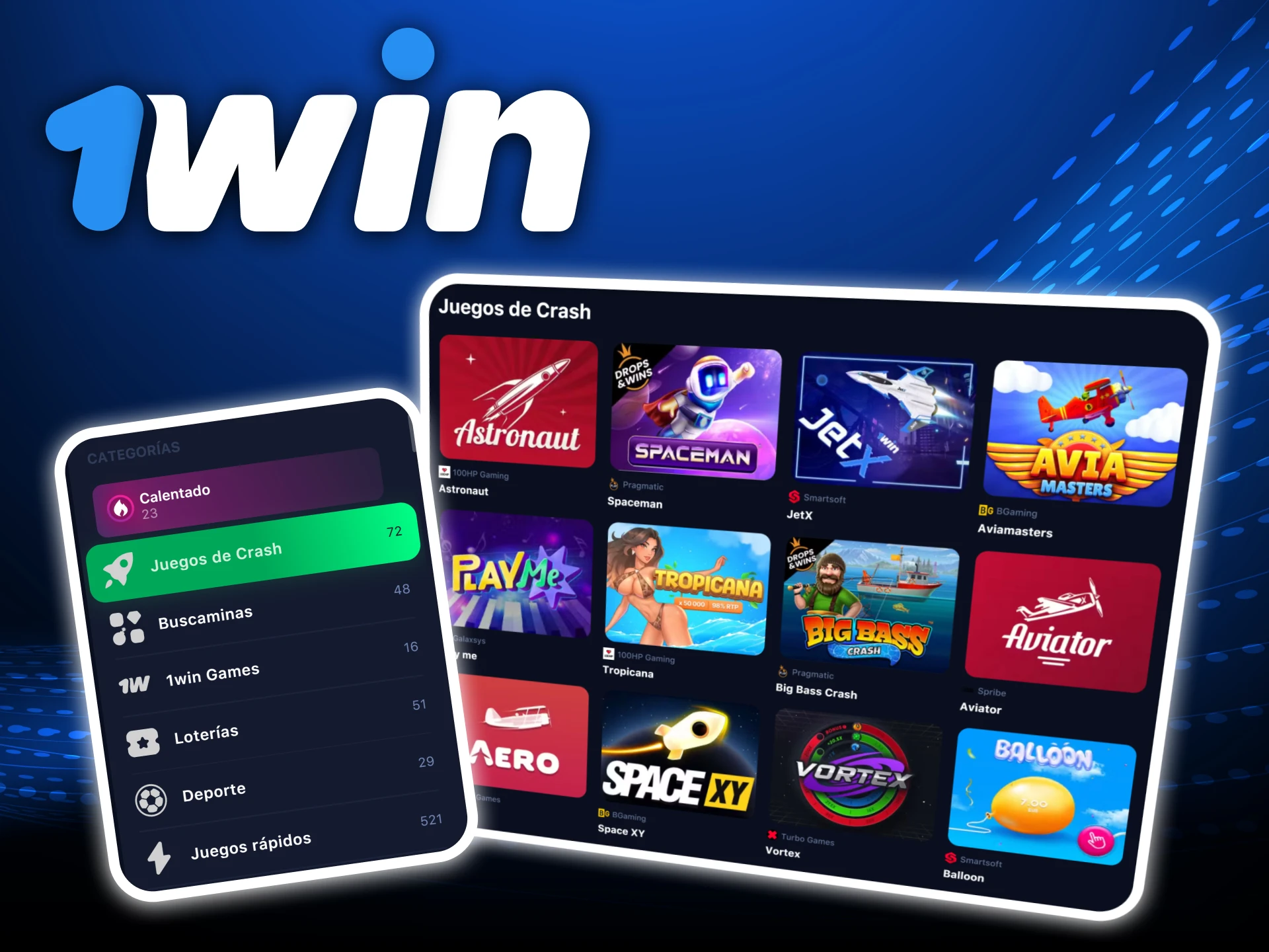 Juega titulos crash de 1Win con multiplicadores en tiempo real y retiros estrategicos.