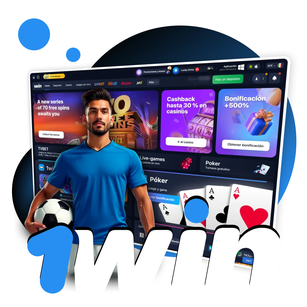 1Win Mexico es el sitio oficial para apuestas deportivas y casino con una gran variedad de juegos y bonos de bienvenida.