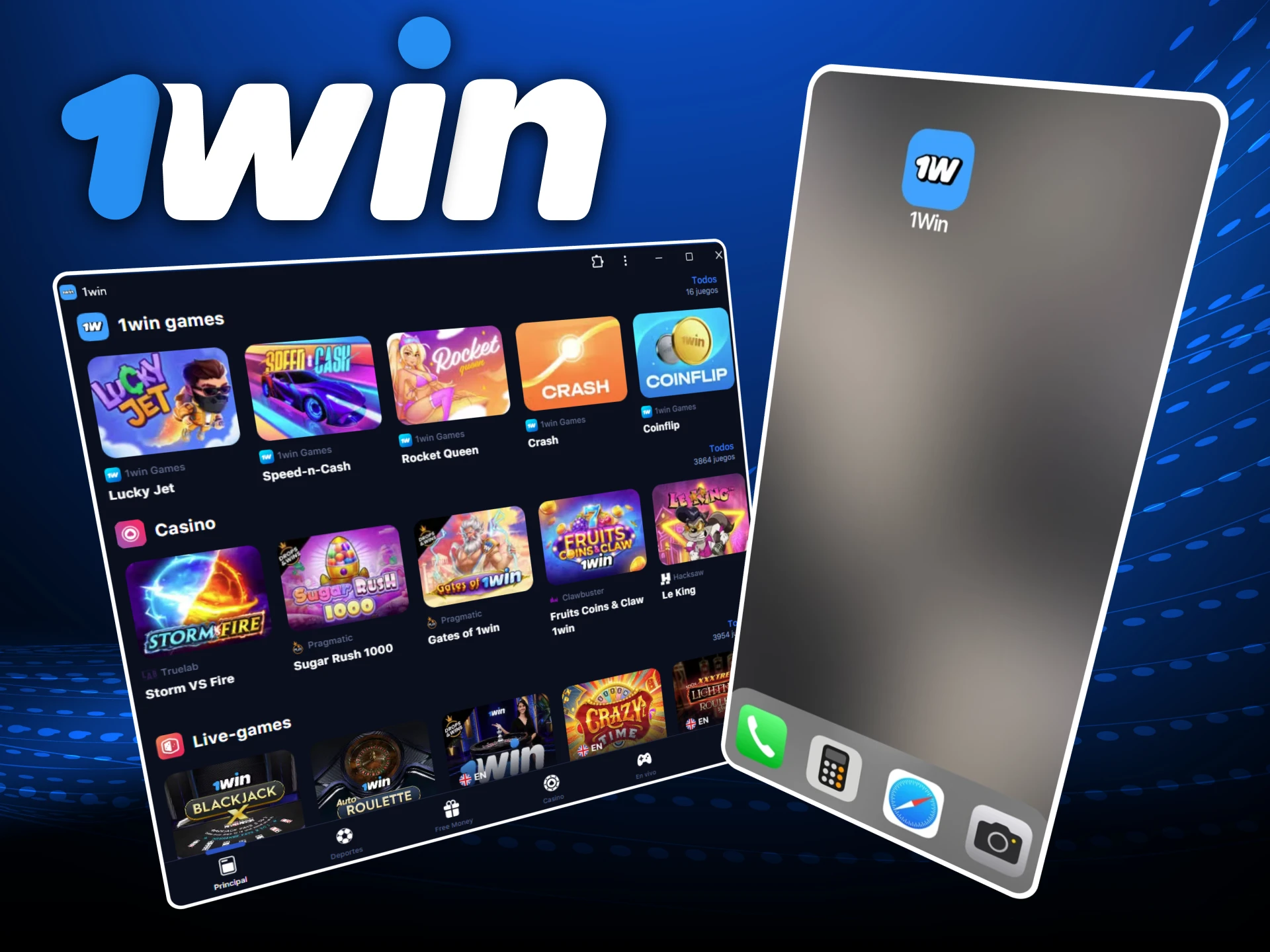 Accede al casino oficial 1Win con la version PWA sin descargas y con rendimiento optimizado en tu movil.
