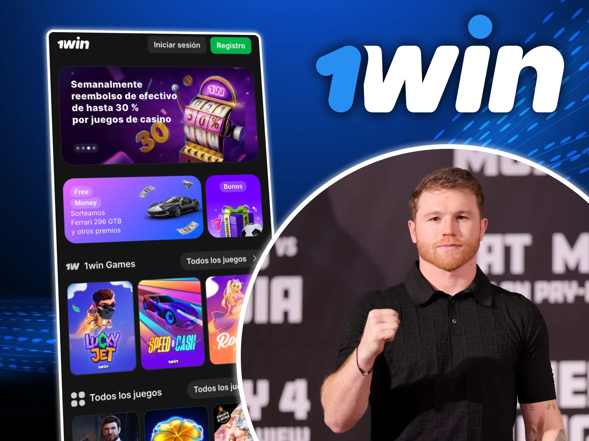 Canelo Álvarez se convierte en embajador del casino online 1win.