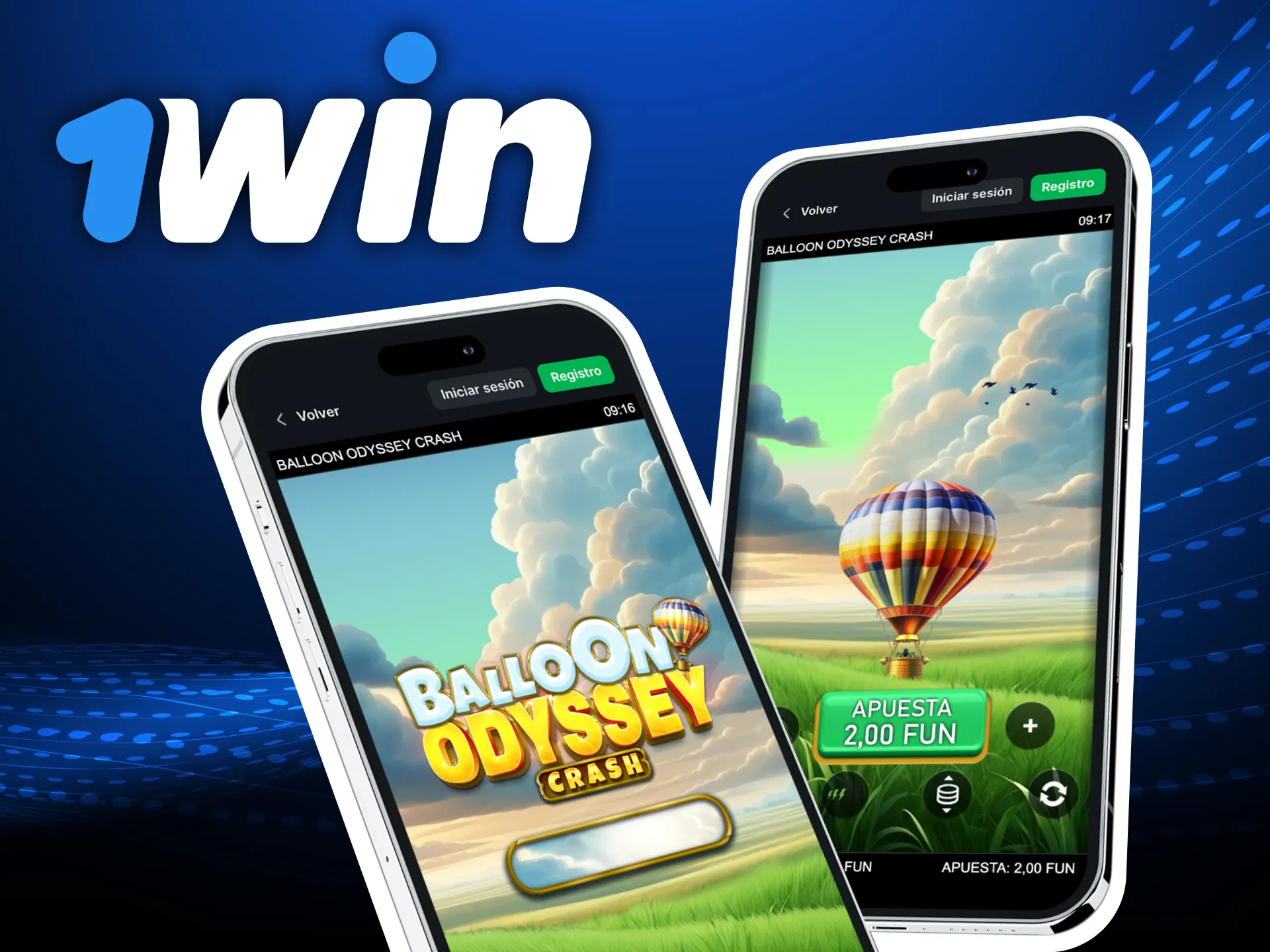 Instala la aplicación de casino online 1win en tu teléfono y juega a los juegos de Balloon.