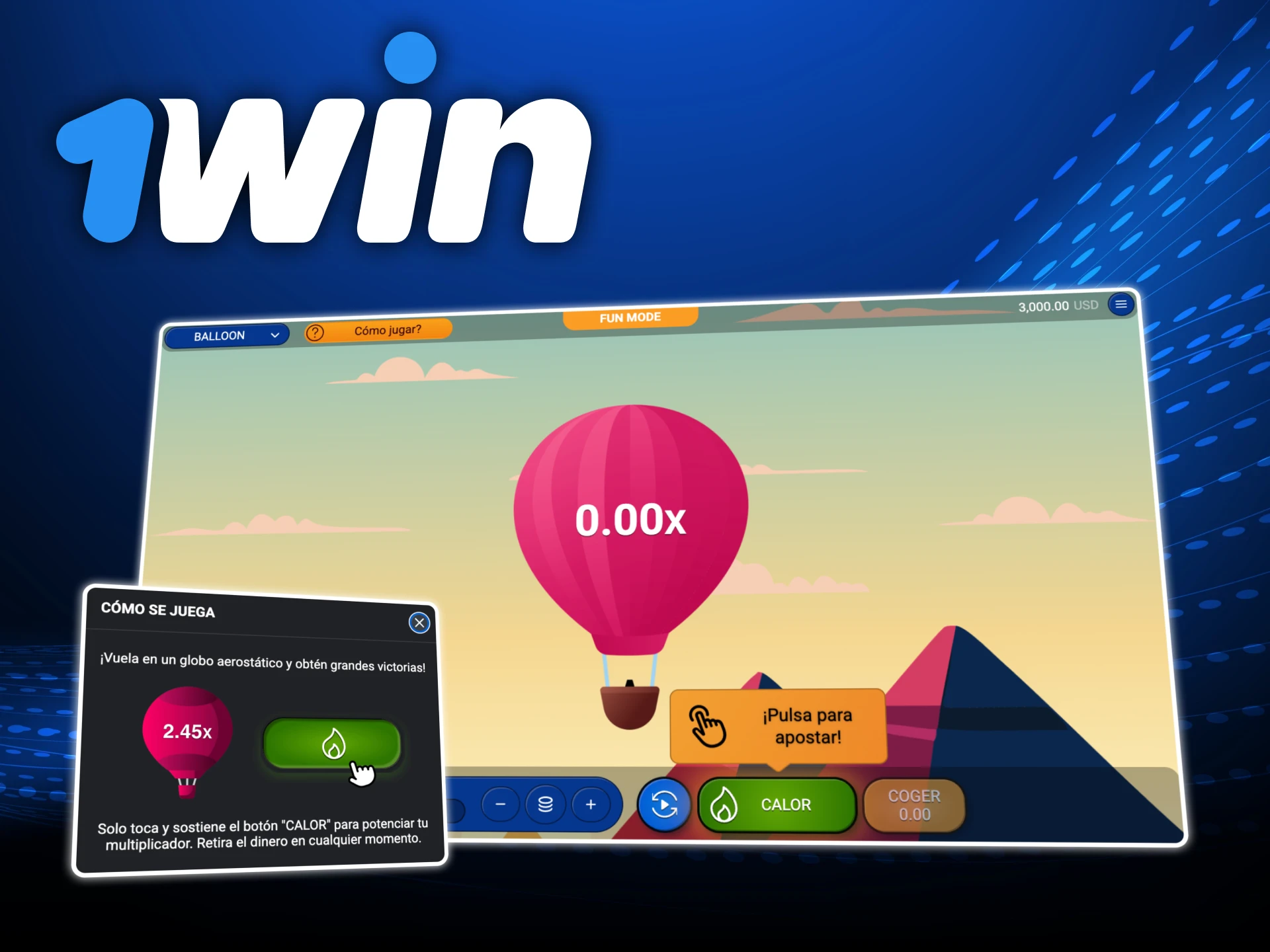 Los juegos de balloon en el casino en línea 1win tienen reglas muy simples.