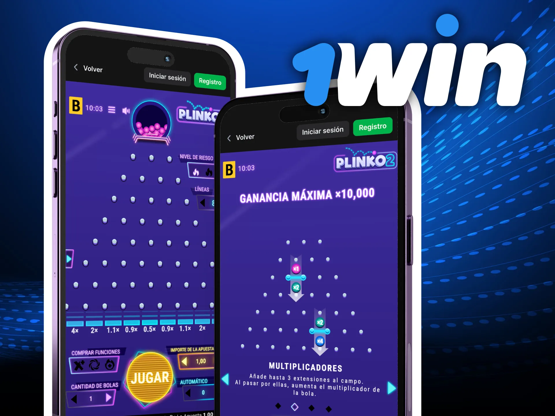 Juega a juegos de plinko en el casino online 1win desde tu teléfono, en cualquier momento y en cualquier lugar.