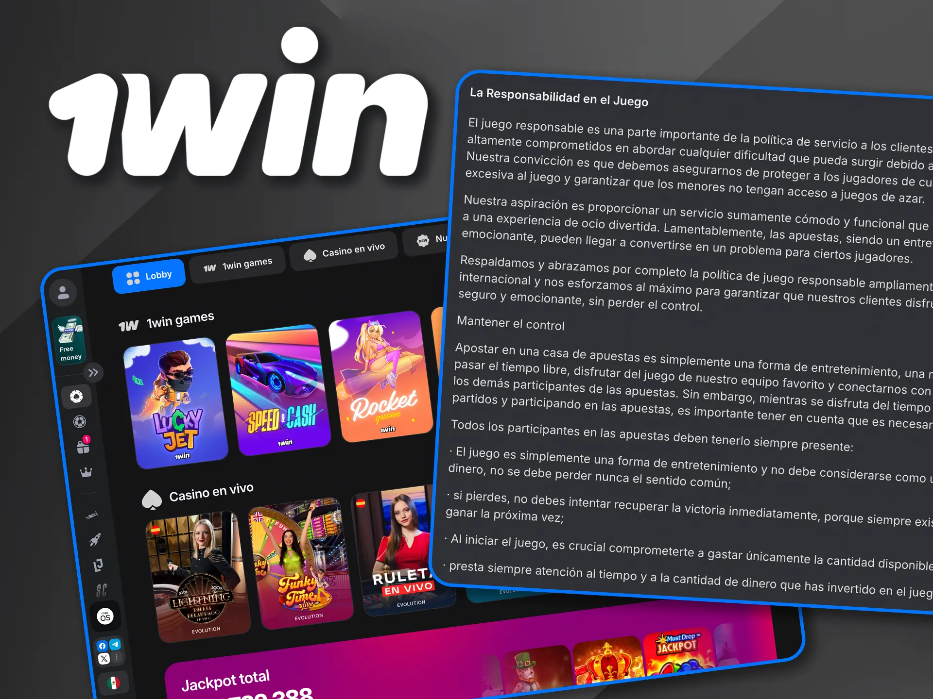 1win promueve el juego responsable, juega con conciencia.