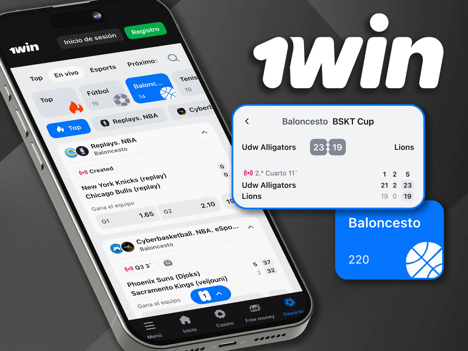 Disfruta del básquet en 1win app y apuesta desde tu móvil.