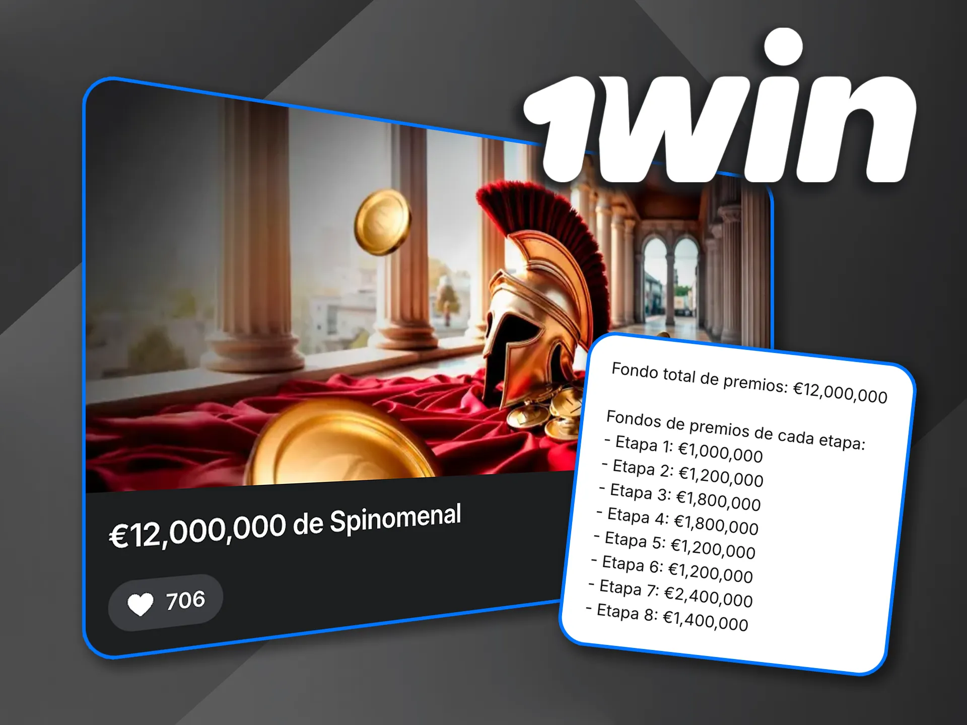 Disfruta el evento Spinomenal en 1win y compite por recompensas.