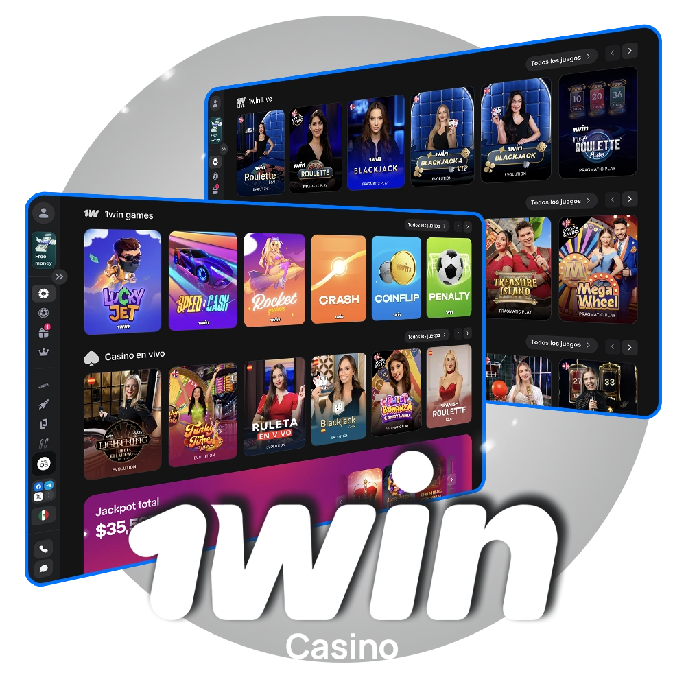 Vive la experiencia del casino real en 1win.