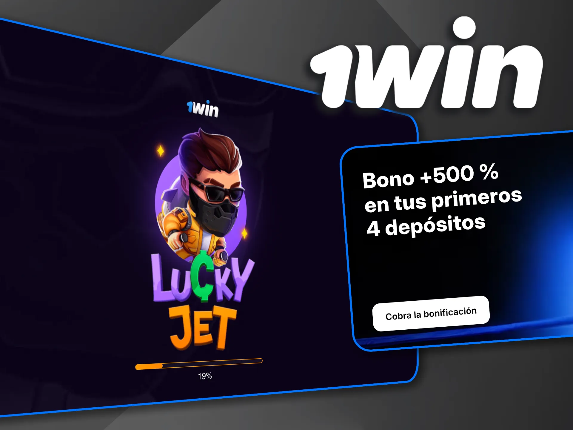 Obtén tu bono de bienvenida para jugar Lucky Jet en 1win.