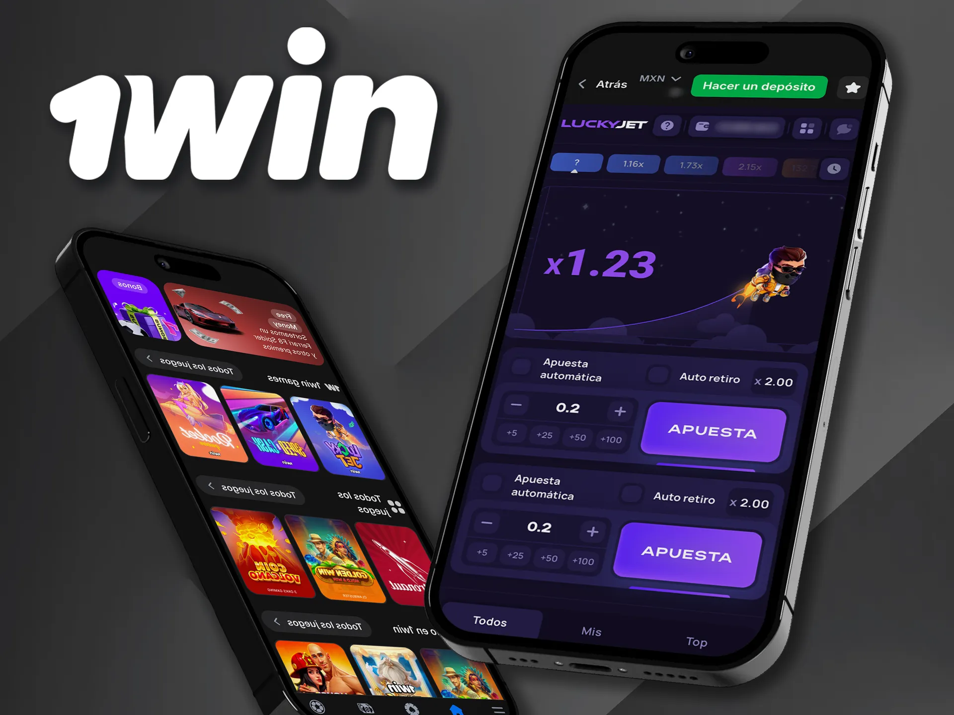 Instala Lucky Jet de 1win en tu iPhone y despega hacia la victoria.