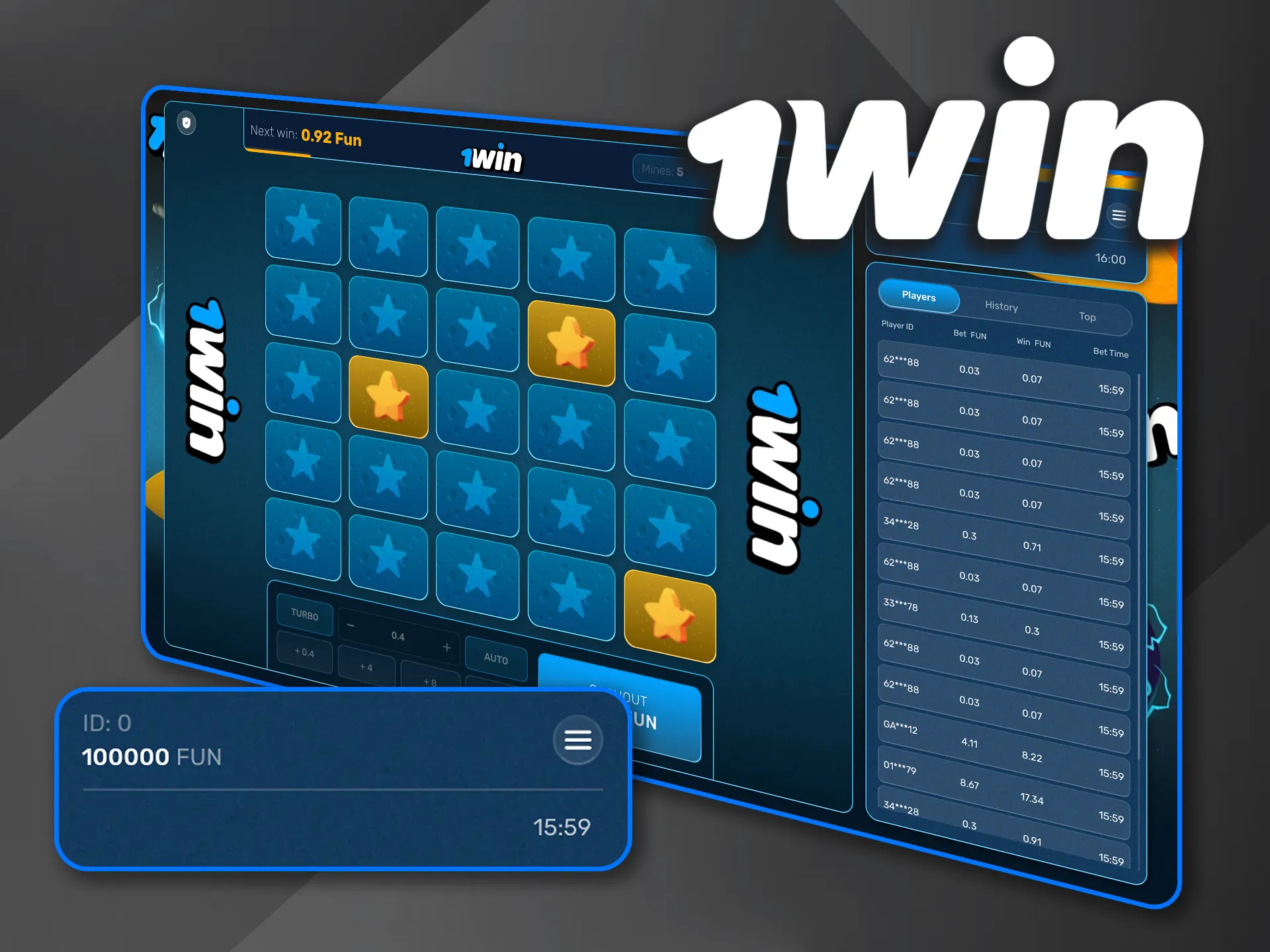 Juega Mines en demo de 1win y practica sin riesgos.