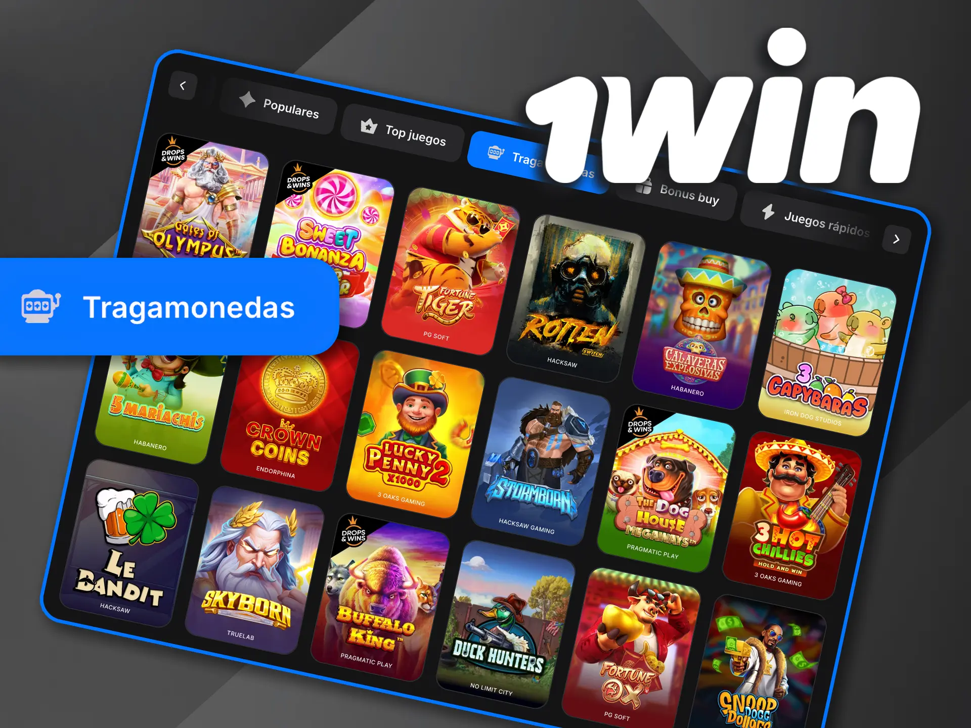 Prueba tus tragamonedas favoritas en 1win y disfruta de la acción.