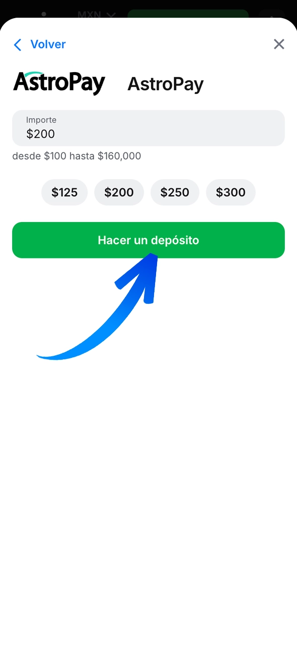 Recarga tu cuenta 1win.