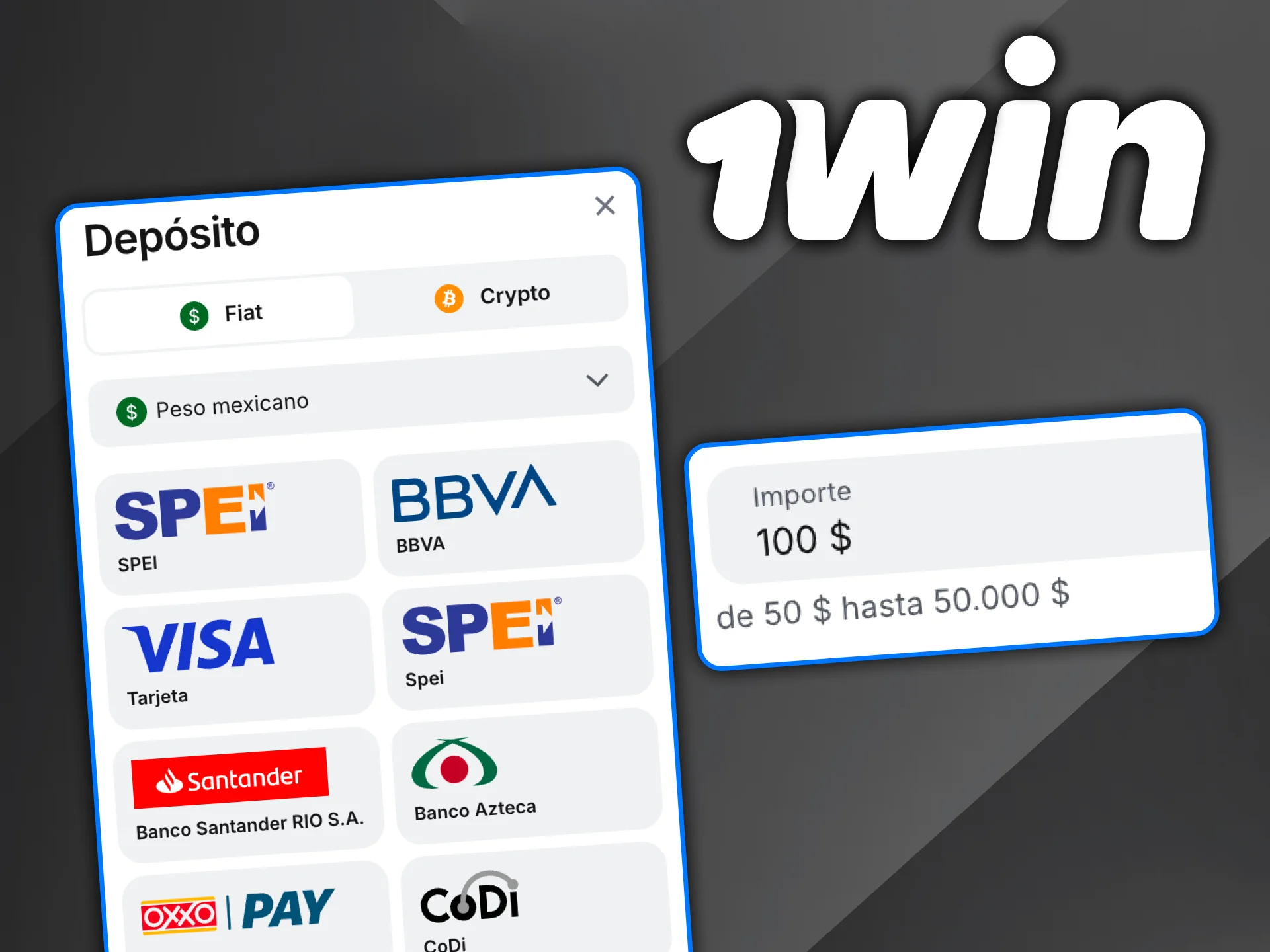 Verifica el monto mínimo en 1win y realiza tu primer depósito.